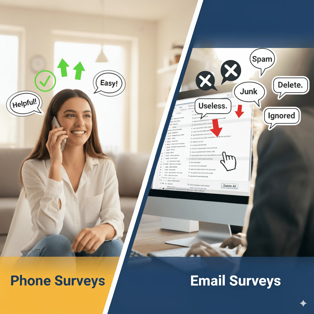 Phone Surveys vs. Email Surveys: Which is More Effective?